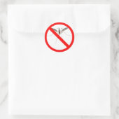 No Mosquitos Ronde Sticker (Tas)