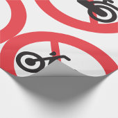 No Motorbikes Road Sign Cadeaupapier