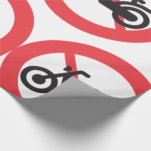 No Motorbikes Road Sign Cadeaupapier