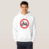 No Motorbikes Road Sign Hoodie (Voorkant volledig)