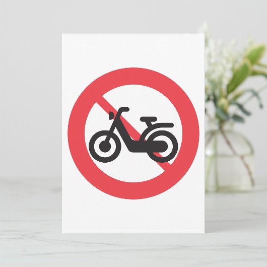 No Motorbikes Road Sign Kaart