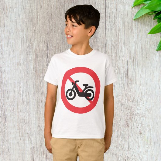 No Motorbikes Road Sign T-shirt