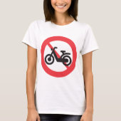 No Motorbikes Road Sign T-shirt (Voorkant)