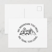No mountain too high, no trail too long briefkaart (Voorkant / Achterkant)
