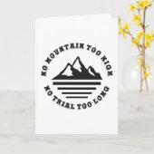 No mountain too high, no trail too long kaart (Gele Bloem)