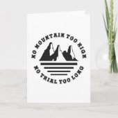 No mountain too high, no trail too long kaart (Voorkant)