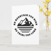 No mountain too high, no trail too long kaart (Gele Bloem)