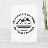 No mountain too high, no trail too long kaart (Voorkant)