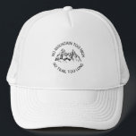 No mountain too high, no trail too long trucker pet<br><div class="desc">Great design featuring a mountain and the saying "No mountain too high, no trail too long". Sitable for montainers, klimaat, anyone who enjoys hiking and nature lovers.</div>