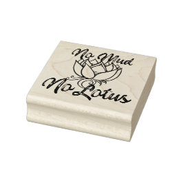 No Mud No lotus Blossom Rubberstempel