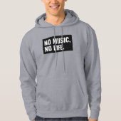No Music No Life Hoodie – Bold Statement Pullover (Voorkant)