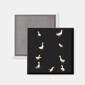 No My Ducks Are Certainly Not In A Row Funny Duck  Magneet (Voorkant / Achterkant)