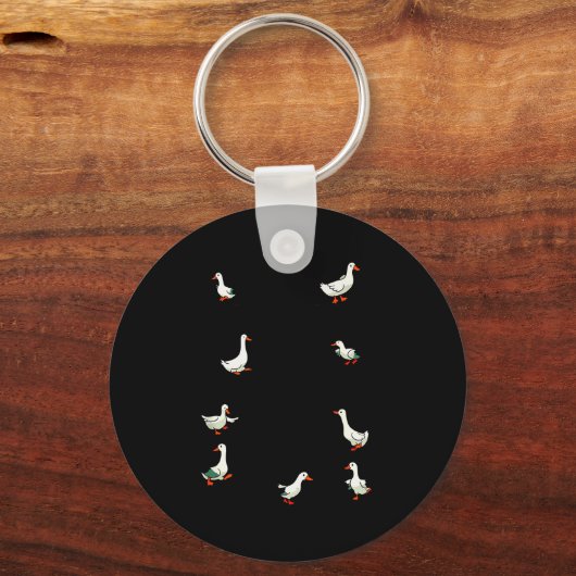 No My Ducks Are Certainly Not In A Row Funny Duck  Sleutelhanger (Voorkant)