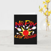 No N Left Behind Funny Bowing Tenns Bowler Bowling Kaart (Gele Bloem)