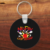 No N Left Behind Funny Bowing Tenns Bowler Bowling Sleutelhanger (Voorkant)