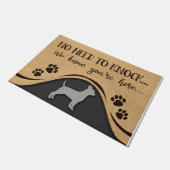 No Need To Knock Mat, Funny Chihuahua Design Deurmat (Schuin)
