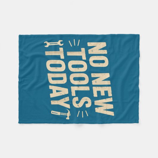 No New Tools Today Retro Meme Tools Lover  Fleece Deken (Voorkant (Horizontaal))