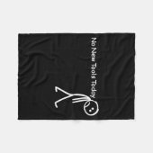 No New Tools Today Sad Stick Figure Woodworker Cow Fleece Deken (Voorkant (Horizontaal))
