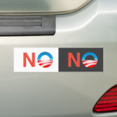 NO Nobama No Obama Bumpersticker (Op auto)