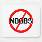 NO NOOBS - geek/hacker/pc/code aap Muismat (Voorkant)