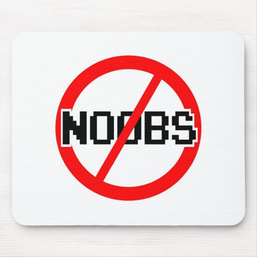 NO NOOBS - geek/hacker/pc/code aap Muismat (Voorkant)