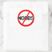 NO NOOBS - geek/hacker/pc/code aap Rechthoekige Sticker (Tas)