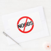 NO NOOBS - geek/hacker/pc/code aap Rechthoekige Sticker (Envelop)