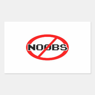 NO NOOBS - geek/hacker/pc/code aap Rechthoekige Sticker
