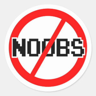 NO NOOBS - geek/hacker/pc/code aap Ronde Sticker