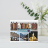 NO Noorwegen - Bergen - Briefkaart (Staand voorkant)
