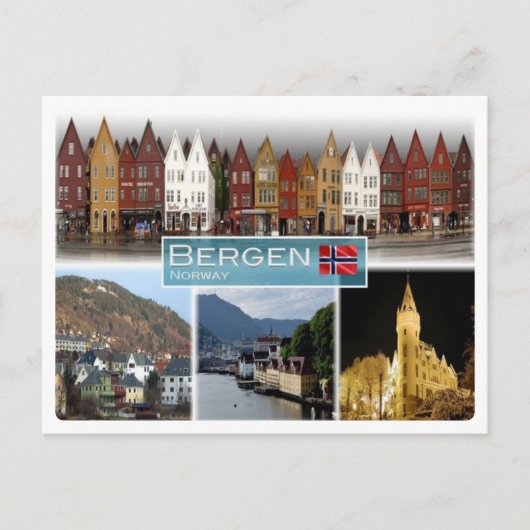 NO Noorwegen - Bergen - Briefkaart (Voorkant)
