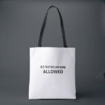 No Notifications Allowed Minimalist Canvas Tote Bag<br><div class="desc">Carry your offline tools with intent. A durable canvas tote bag featuring a bold,  centered design for the professional who transports their work assets with precision.</div>
