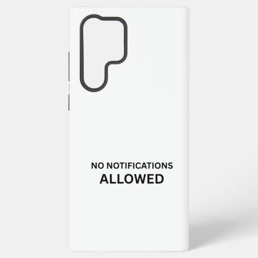 No Notifications Allowed Minimalist Technical Samsung Galaxy Hoesje (Achterkant)