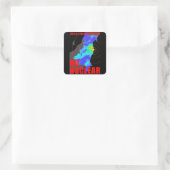 NO NUCLEAR MAP VIERKANTE STICKER (Tas)