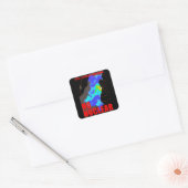NO NUCLEAR MAP VIERKANTE STICKER (Envelop)