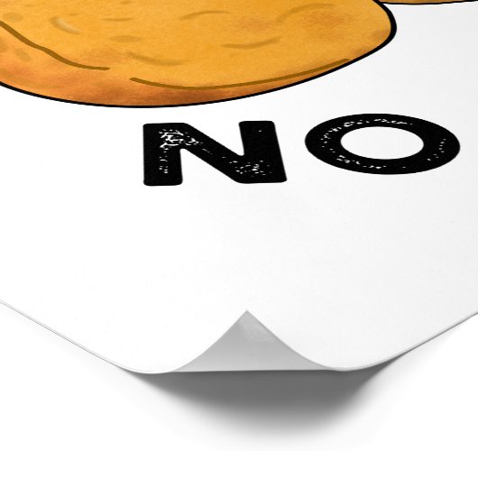 No Nuggs No Glory Funny Nuggets Pun Poster (Hoek)