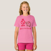 No Nuts Peanut Allergy Cute Elephant T-Shirt (Voorkant volledig)