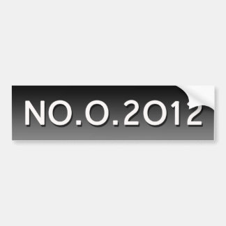 NO.O.2012 Bumpersticker