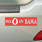 No O in Bama Anti-Obama Bumpersticker (Op auto)