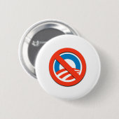 NO "O" / No Obama Ronde Button 5,7 Cm (Voorkant /achterkant)