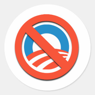 NO "O" / No Obama Ronde Sticker