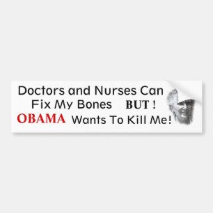 NO OBAMA Anti-Health Care Bumpersticker