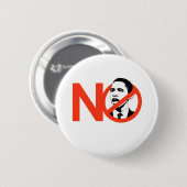 NO OBAMA/ANTI-OBAMA RONDE BUTTON 5,7 CM (Voorkant /achterkant)