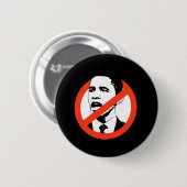 NO OBAMA RONDE BUTTON 5,7 CM (Voorkant /achterkant)