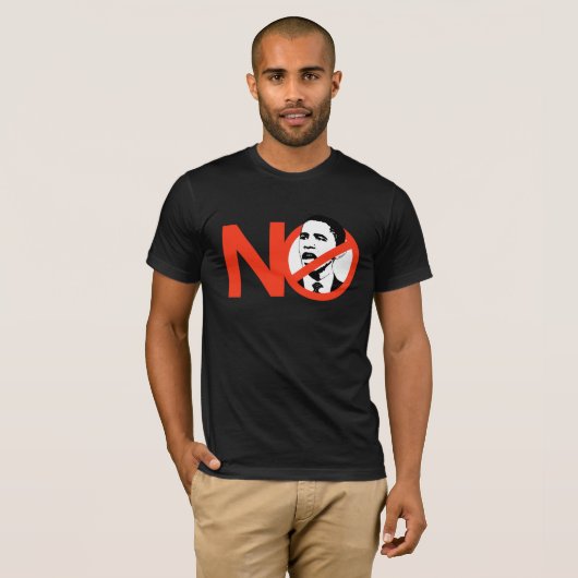 NO OBAMA T-SHIRT (Voorkant volledig)