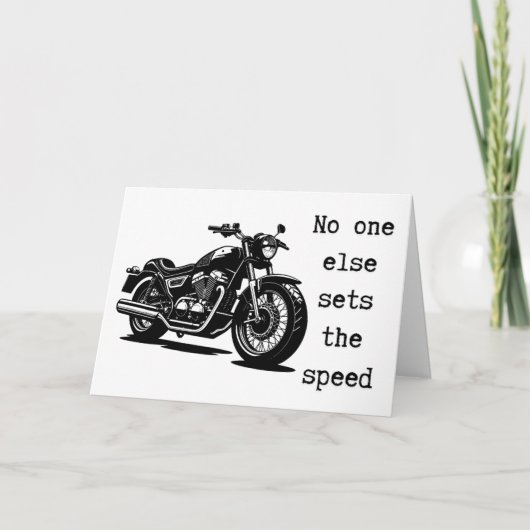 No One Else Sets the Speed Kaart (Voorkant)