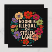 No One Is Illegal on Stolen Land Indigenous Pride Kaart (Voorkant / Achterkant)