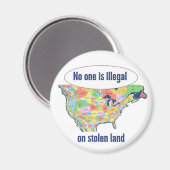 No One is Illegal on Stolen Land -  Magneet (Voorkant / Achterkant)