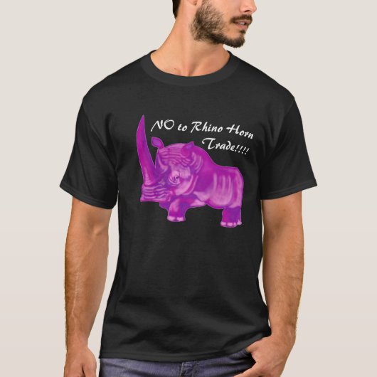 NO op de handel in neushoorn T-shirt (Voorkant)