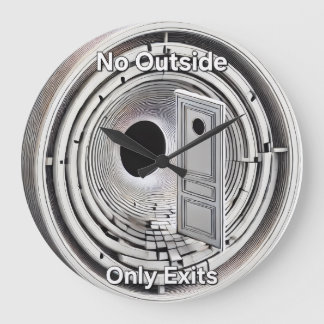 No outside only exits Wall Clock Grote Klok
